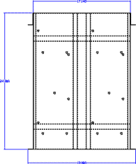 Click here to view the larger technical drawings of our Twin Tower 19" Sliding Shelves